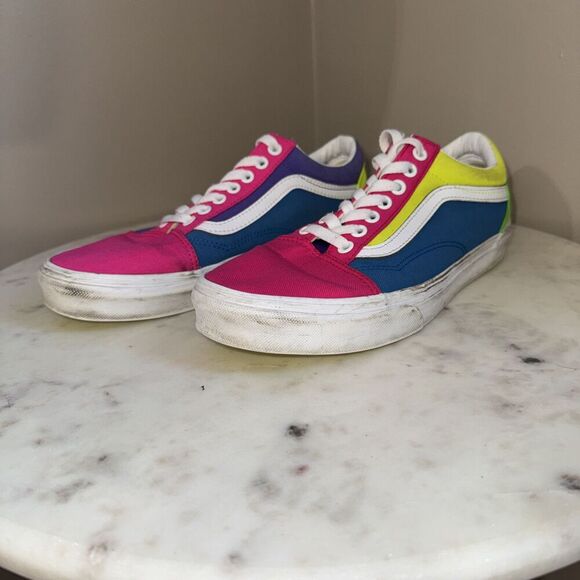 Vans Color Block Off The Wall Old Skool Sneakers Shoes Size 10w/7.5m - Picture 1 of 5